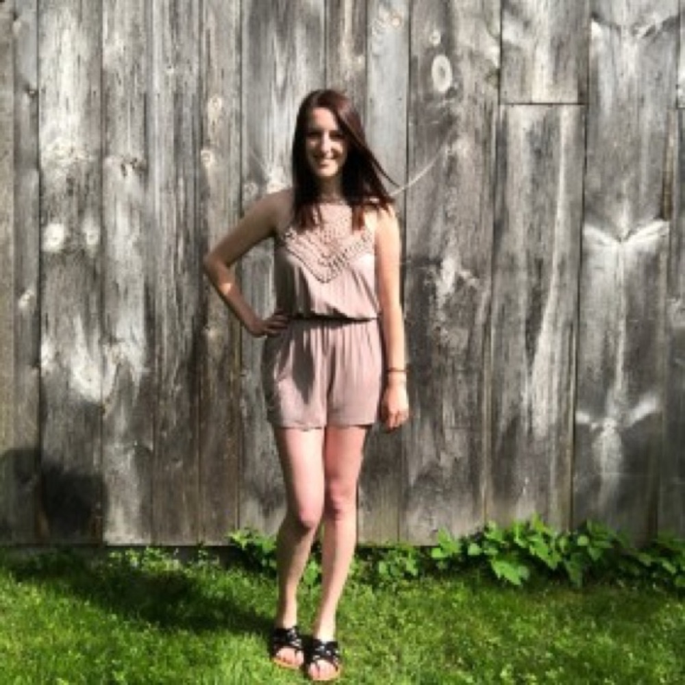 Romp With Me Romper (Taupe)